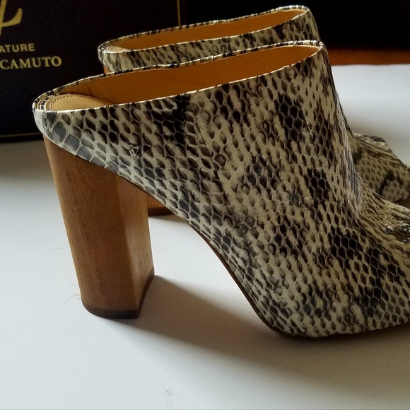 VC Signature Tad Natural Glazed Python Mules - Picture 4 of 7